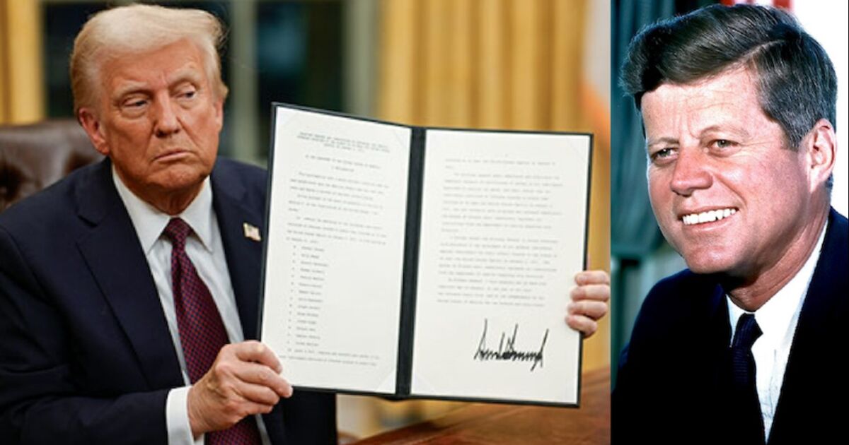 El presidente Donald Trump firma una orden ejecutiva para desclasificar los archivos del asesinato de JFK