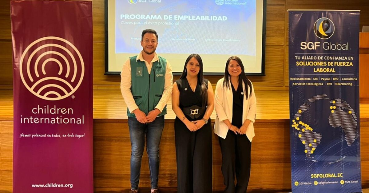 SGF Global Ecuador y Children International firman alianza para fortalecer la empleabilidad de jóvenes