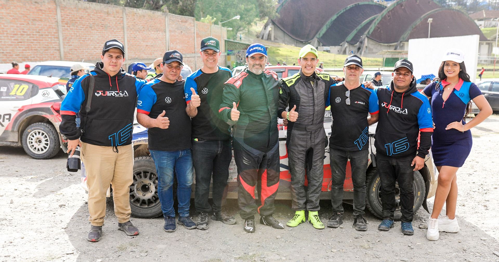 El Team Quirola junto con el volkswagen  Polo GTI R5: Ganadores del Rally de Loja