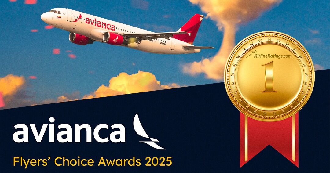 Avianca es elegida como la aerolínea preferida de Centro y Suramérica en los Flyers’ Choice Awards 2025