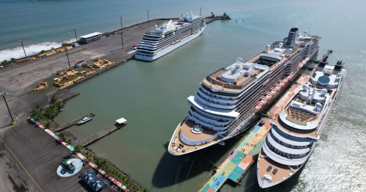 Puerto Limón recibe el arribo de tres cruceros de forma simultánea