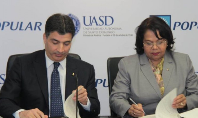 UASD y Banco Popular firman alianza