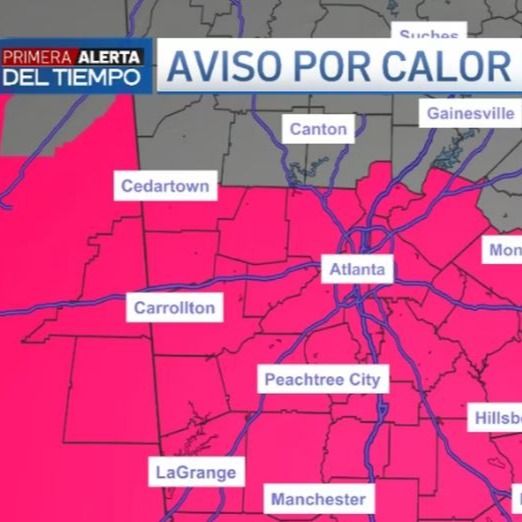 Alerta del tiempo: emiten aviso de “calor excesivo” para el norte de Georgia, incluyendo metro Atlanta