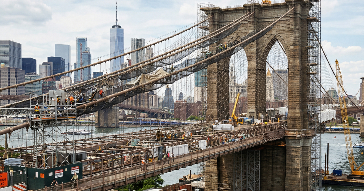 Nueva York acelera su transformación: el puente de Brooklyn se reinventa de cara al Mundial 2026