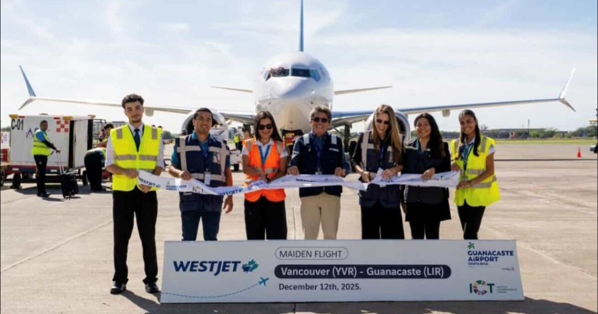 WestJet amplía el acceso canadiense a Costa Rica con el servicio Vancouver-Guanacaste
