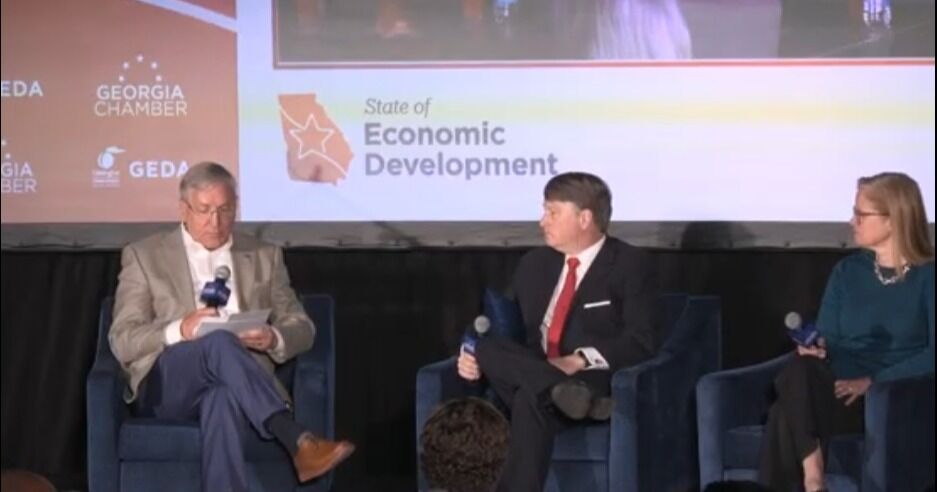 El gobernador Kemp y el comisionado Wilson fueron los protagonistas del primer evento sobre el estado del desarrollo económico organizado por la Cámara de Comercio de Georgia