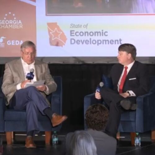 El gobernador Kemp y el comisionado Wilson fueron los protagonistas del primer evento sobre el estado del desarrollo económico organizado por la Cámara de Comercio de Georgia