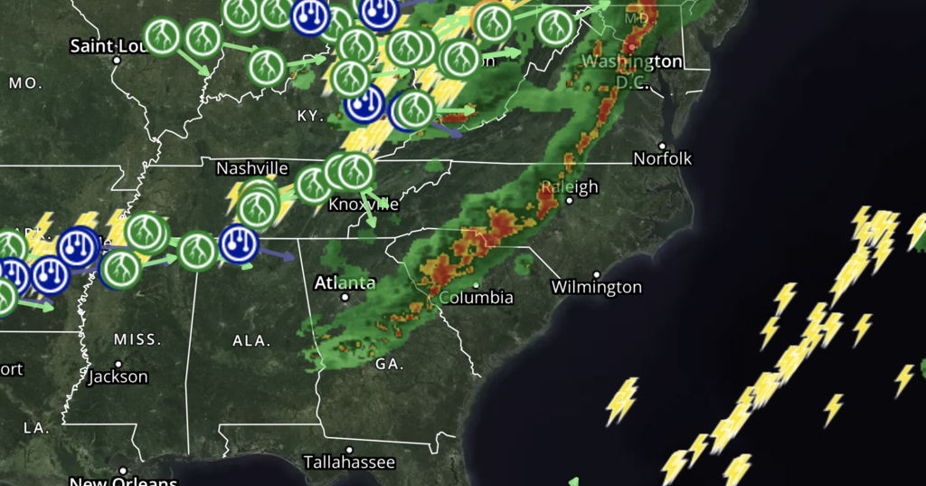 Granizo y vientos de hasta 80 millas por hora: advierten sobre tormentas severas en gran parte de Georgia