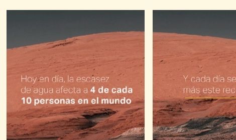 Anuncia campaña de concientización sobre el uso del agua con fotos de Marte