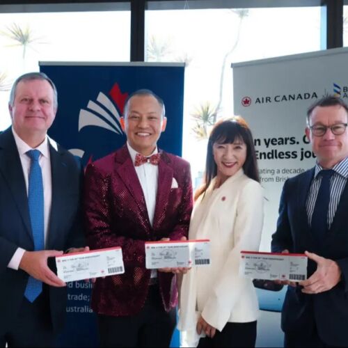 El aeropuerto de Brisbane celebra 10 años de vuelos de Air Canada a Vancouver