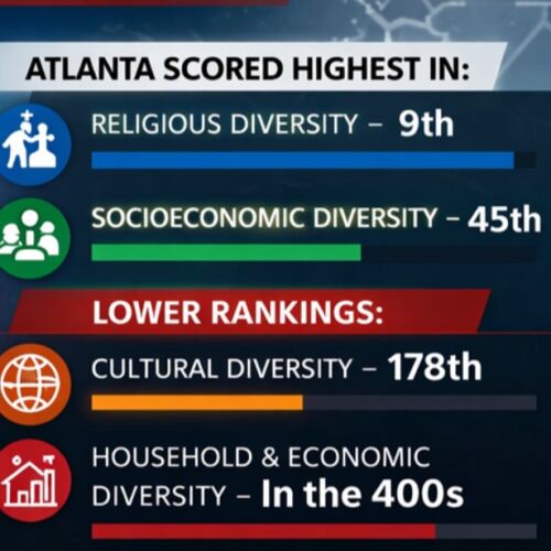 Atlanta ocupa el puesto 78 en la lista de ciudades más diversas de WalletHub