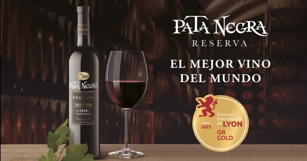 Pata Negra Valdepeñas Reserva 2018 es elegido Mejor Vino del Mundo en Lyon