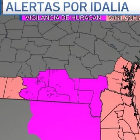 Emiten alertas de huracán y tormenta tropical para partes de Georgia