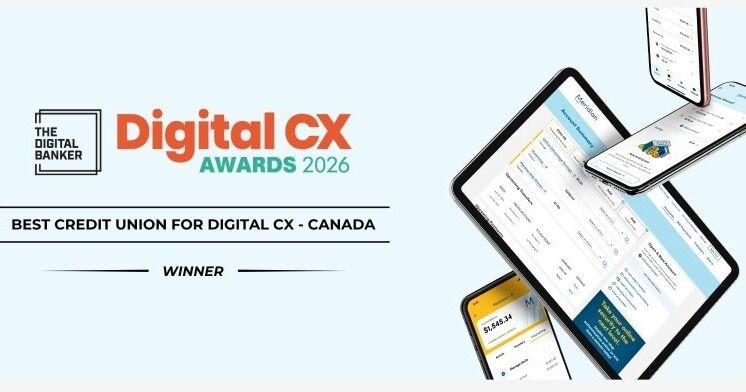 Meridian Credit Union nombrada la mejor cooperativa de crédito en experiencia digital del cliente en Canadá