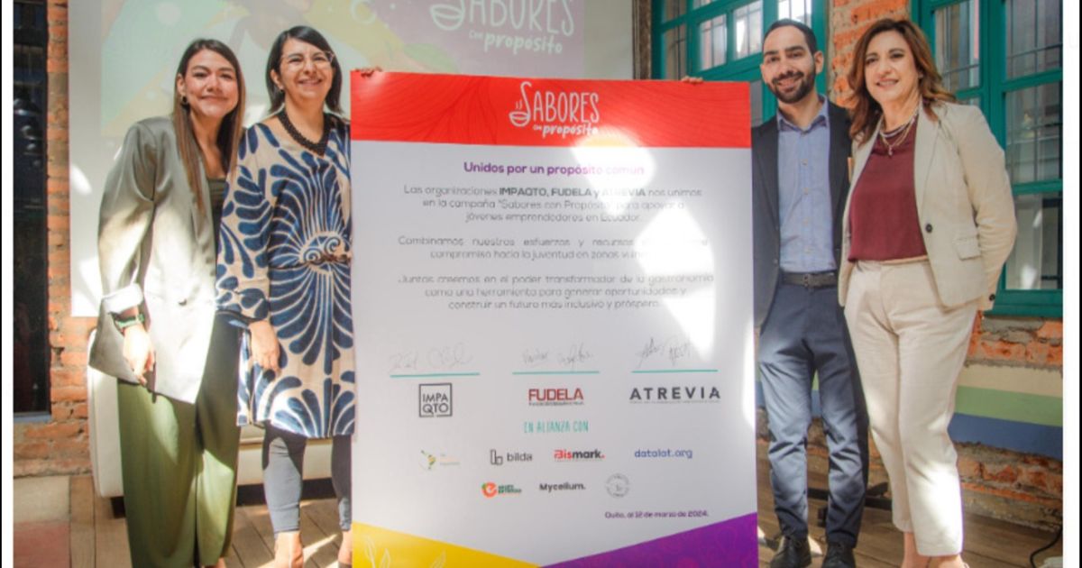 Empresas y organizaciones presentan campaña "Sabores con Propósito" para apoyar a jóvenes emprendedores en Ecuador