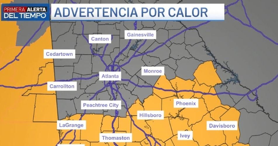 Calor intenso y posibles tormentas en el pronóstico para el norte de Georgia