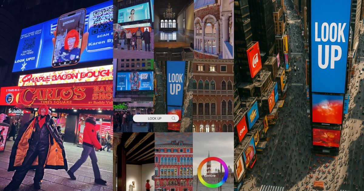 LOOK UP: De Times Square Nueva York a la Bienal de Venecia 2026 - Invitación del Centro Cultural Europeo