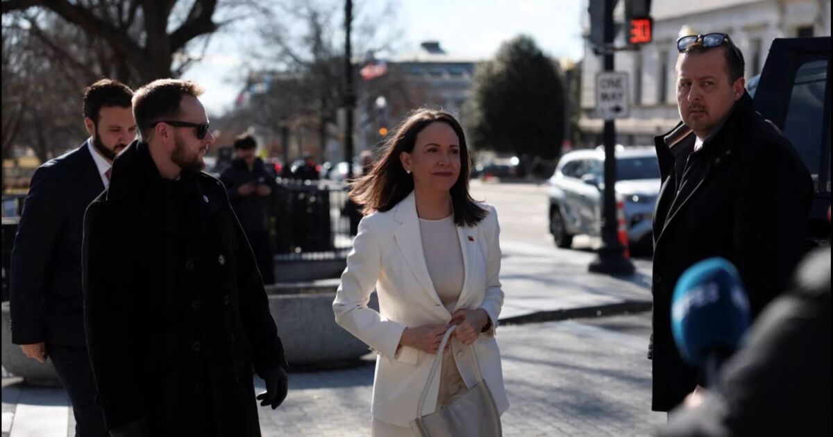 María Corina Machado llegó a la Casa Blanca para reunirse con Donald Trump