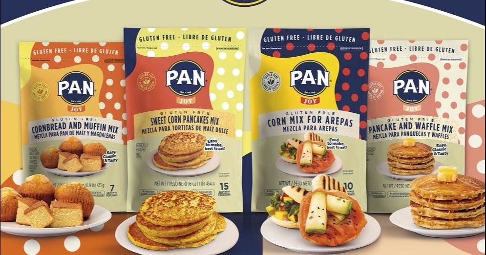 P.A.N. presenta en Estados Unidos su nueva línea de                                                       mezclas para preparar panquecas, waffles, pan de maíz, tortitas de maíz dulce y arepas