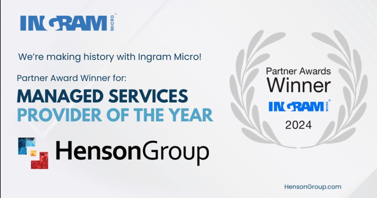 Henson Group fue nombrado proveedor de servicios gestionados del año en la Cumbre de innovación Ingram Micro ONE 2024