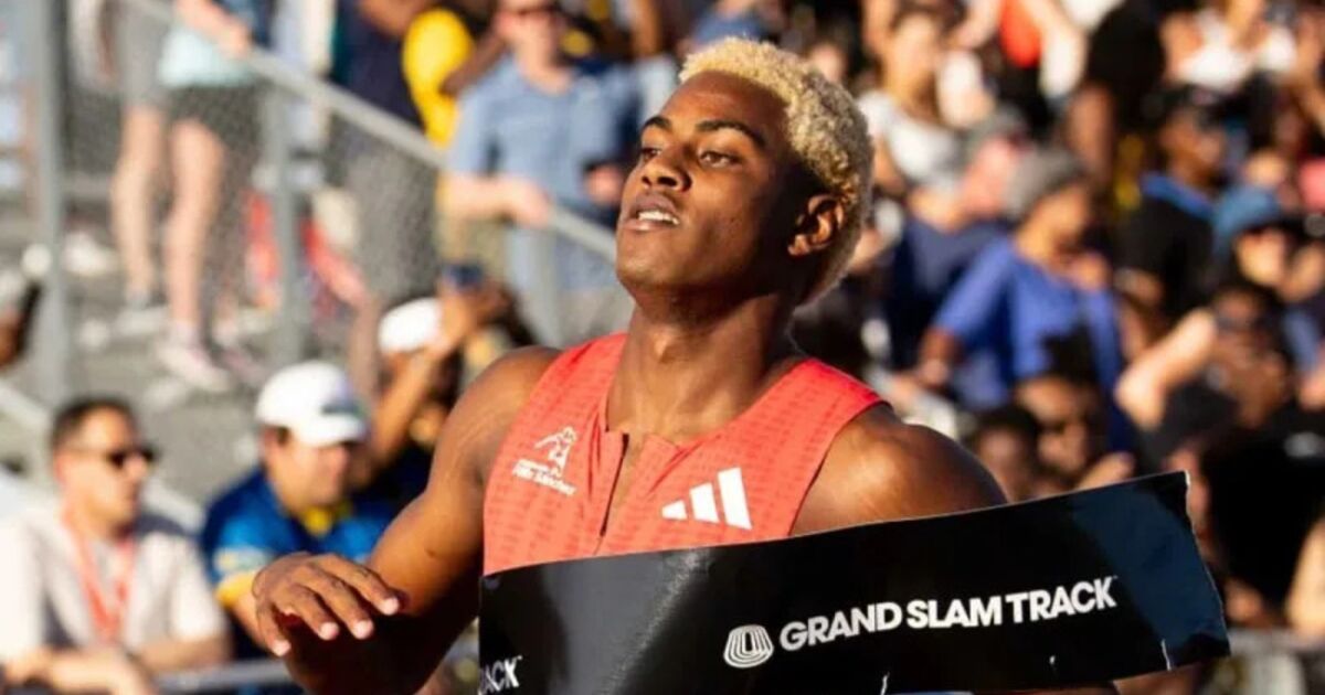 Alexander Ogando se proclama ganador en los 200 metros del Grand Slam Track