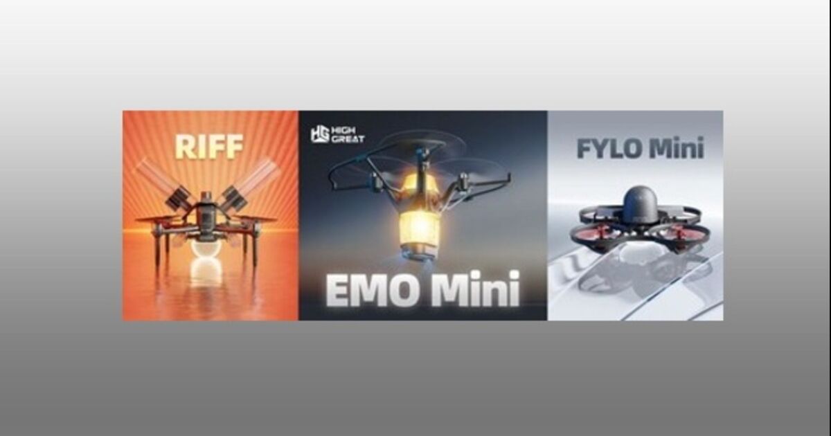 Los tres drones insignia de High Great redefinen los estándares de las ferias mundiales de drones