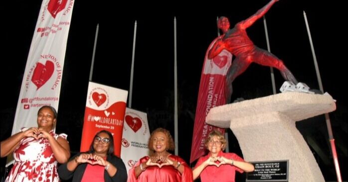 La estatua de Usain Bolt se iluminará en Jamaica con motivo del Día Mundial del Corazón 2025