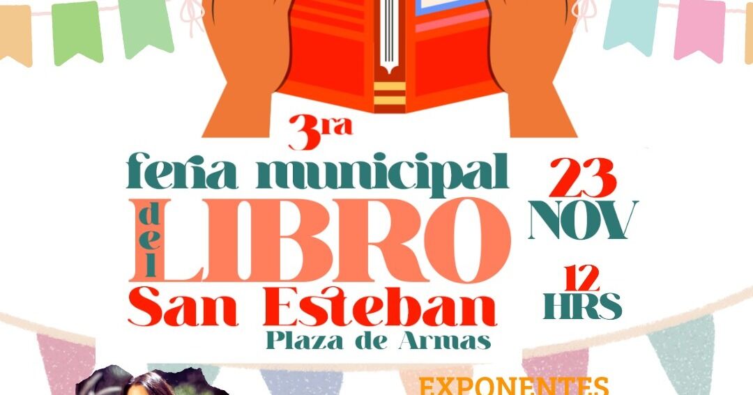 Invitan a la tercera versión de la Feria Municipal del Libro en San Esteban