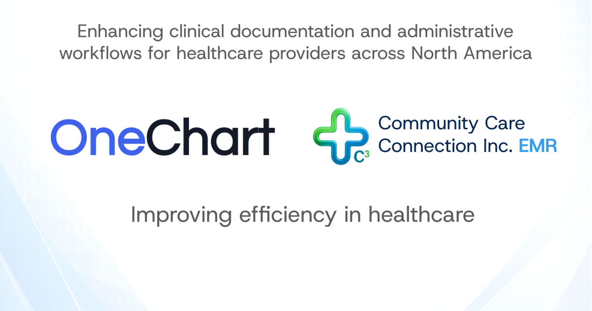 C3 EMR y OneChart se asocian para ofrecer documentación ambiental avanzada y soluciones de telesalud en Canadá y Estados Unidos