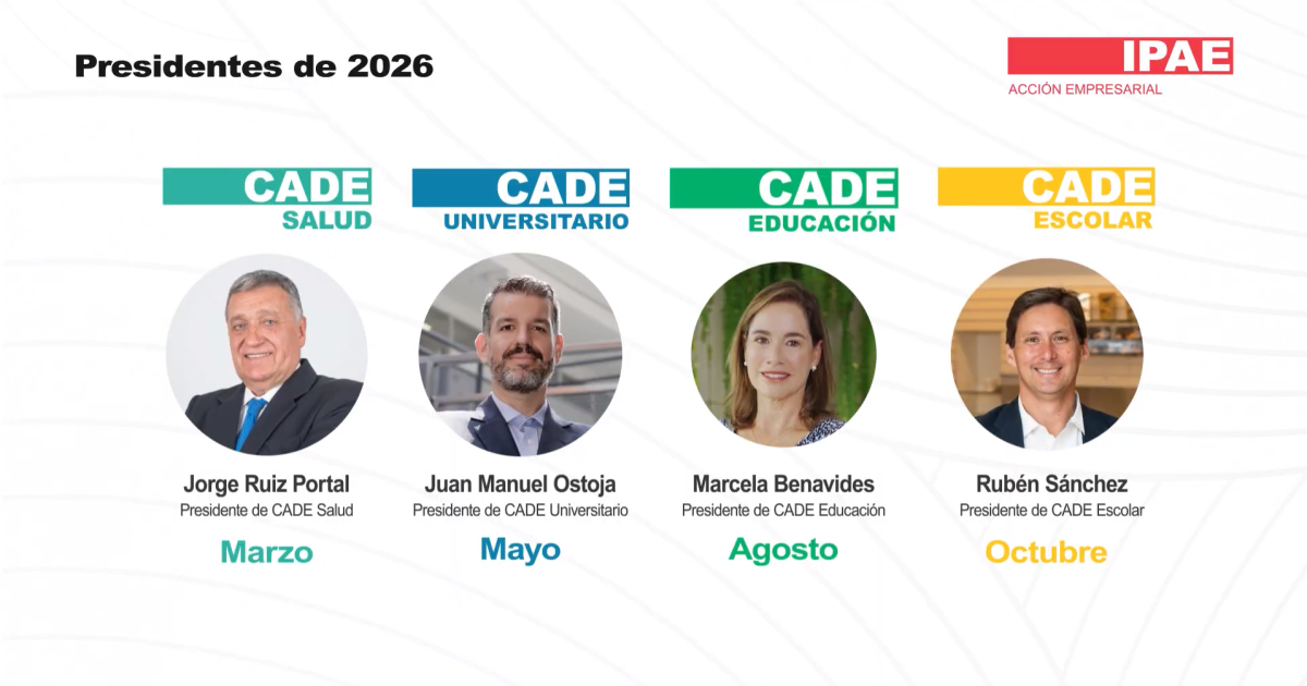 IPAE Acción Empresarial anuncia a los presidentes de los CADE 2026