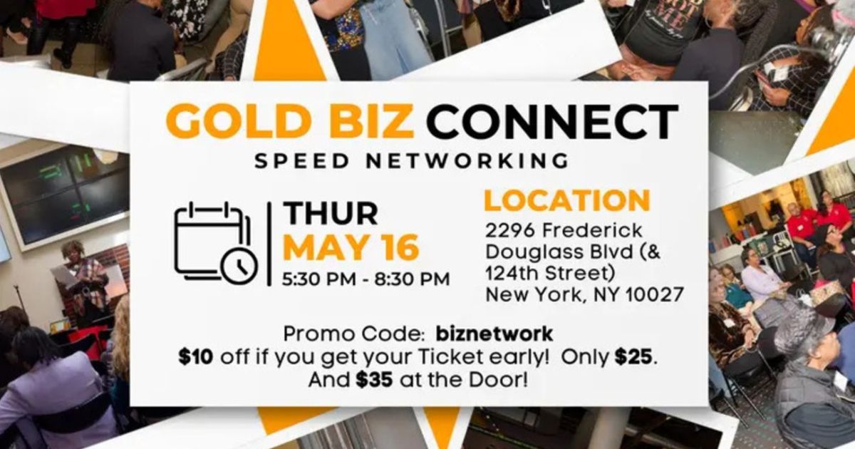 Evento de networking de velocidad Gold Biz Connect