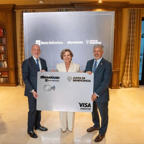 Banco Bolivariano presenta la nueva tarjeta​ Bankard Visa Junta de Beneficencia