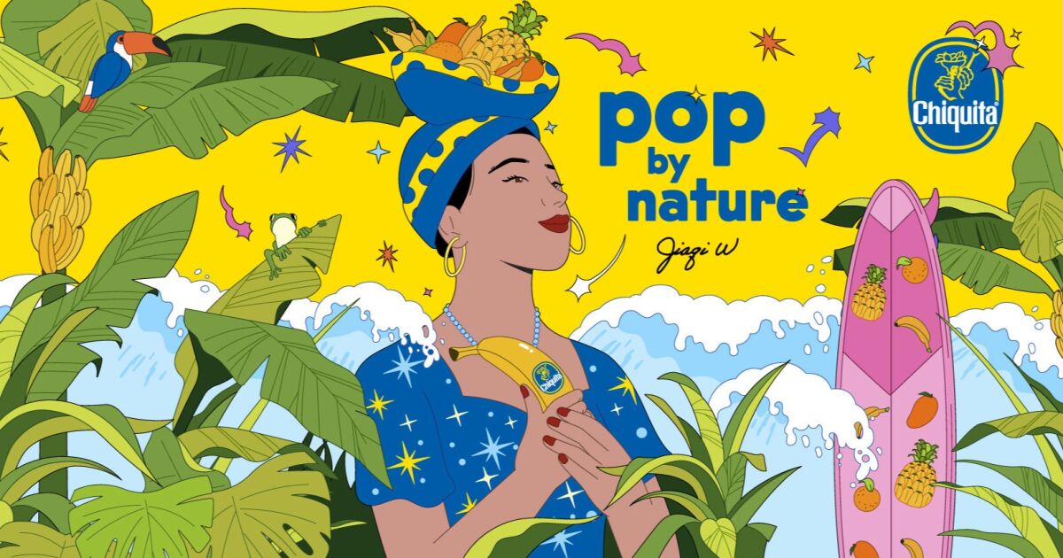 Chiquita da vida a la alegría cotidiana en el tercer año de la colaboración creativa de Pop by Nature con el artista Jiaqi Wang