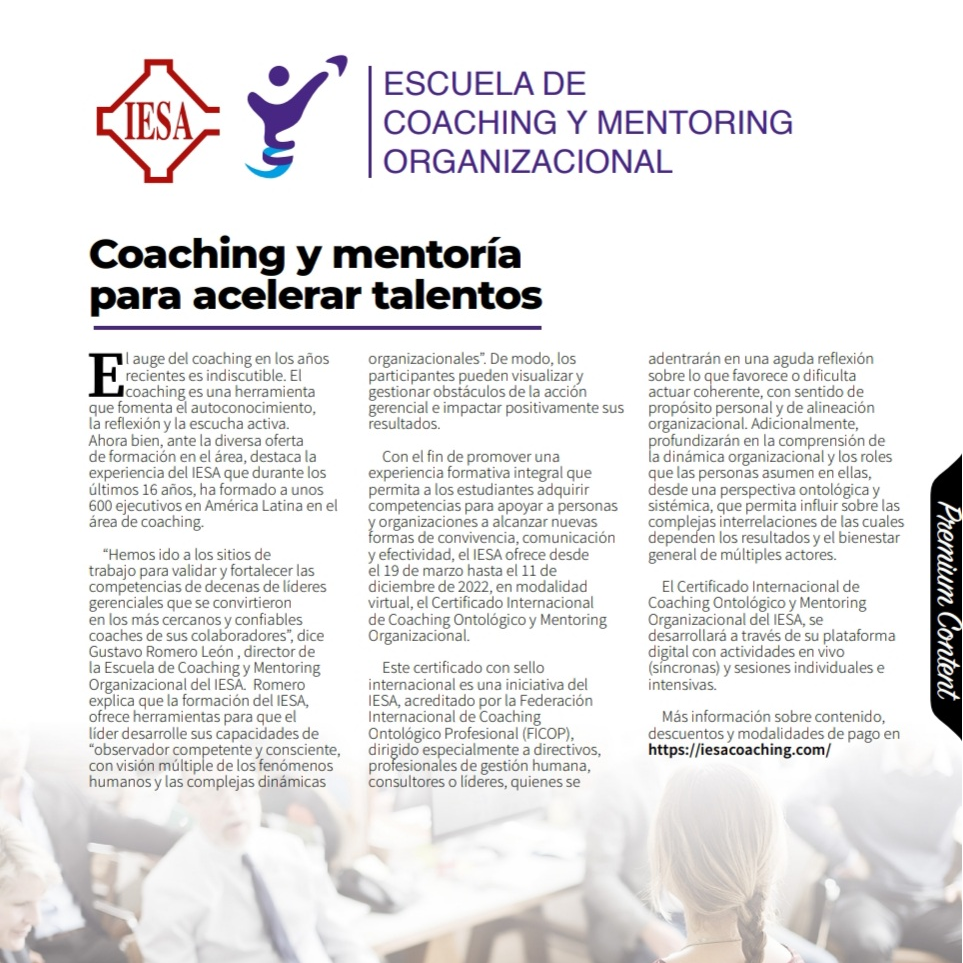 Coaching y mentoría para acelerar talentos