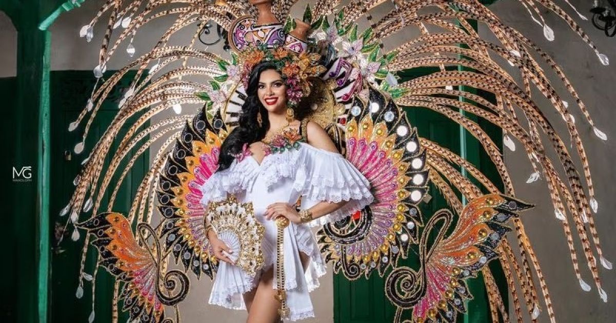 ‘Tambor de la alegría’, así es el traje nacional de Panamá en Miss Universo inspirado en el famoso tema folclórico