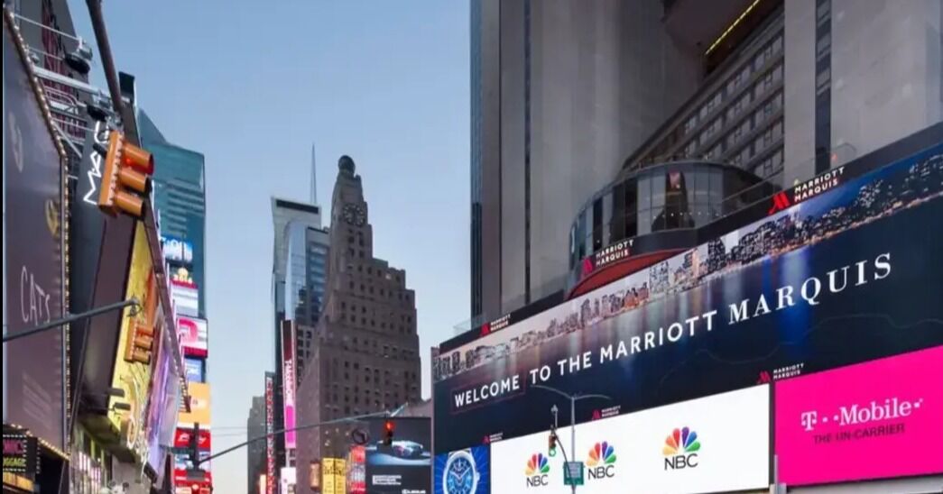Hotel Tech-in: El recorrido cinematográfico con drones que muestra el Marriott Marquis de Nueva York