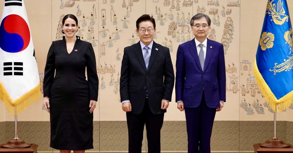 Embajadora Angie Martínez presenta Cartas Credenciales ante el Presidente de la República de Corea, Lee Jae-myung