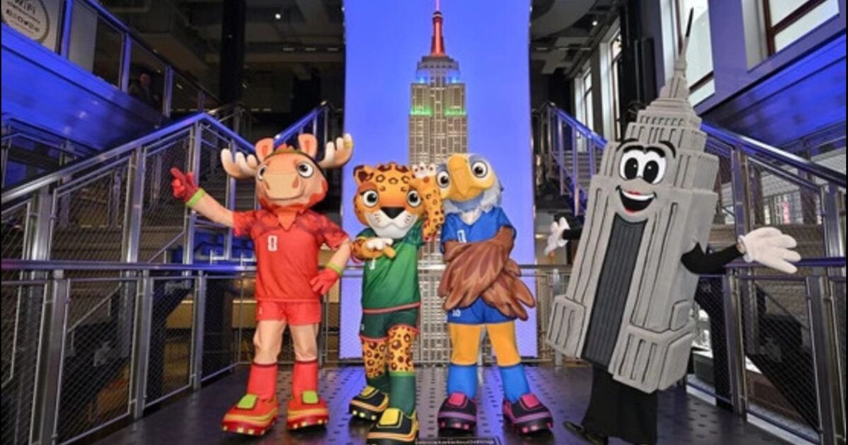 Mascotas de la Copa Mundial de la FIFA 2026™ iluminan el Empire State Building