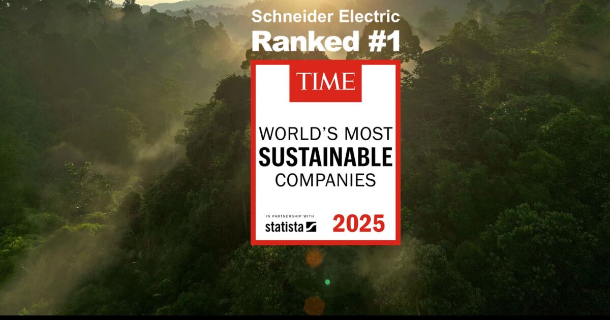 Schneider Electric reconocida como la empresa más sostenible del mundo por TIME y Statista