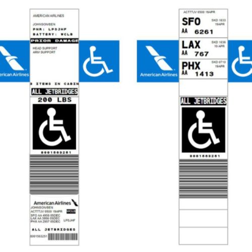 American Airlines presenta etiqueta automática para dispositivos de movilidad