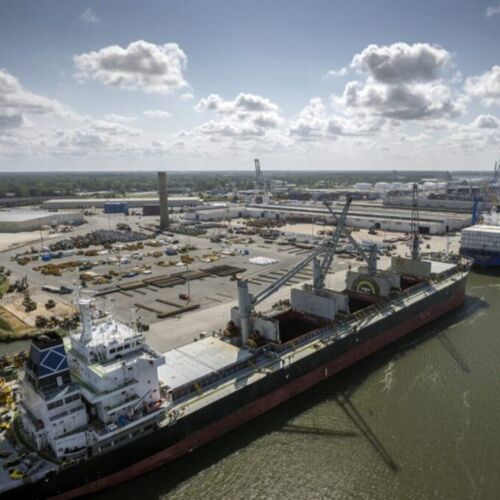 La terminal oceánica del puerto de Savannah recibe cuatro nuevas grúas eléctricas de barco a tierra