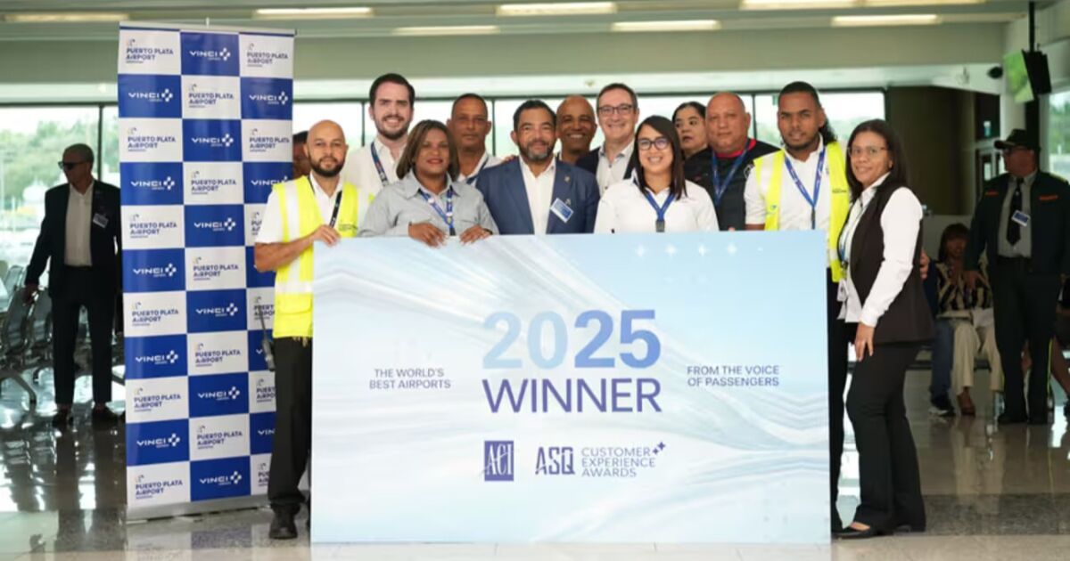 El Aeropuerto de Puerto Plata es premiado por la calidad de su servicio en la salida de pasajeros