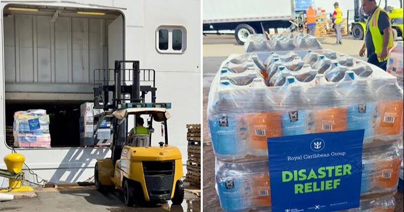 Un barco de Royal Caribbean zarpa hacia Jamaica con provisiones
