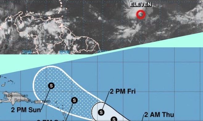 Depresión tropical número 11 está cerca de convertirse en tormenta