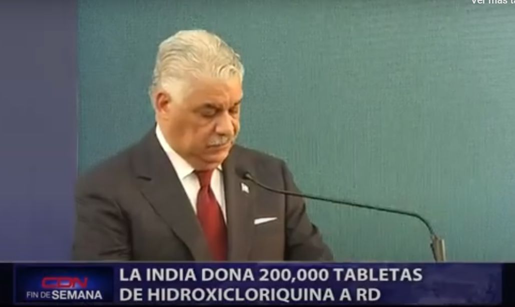 La India dona 200,000 tabletas de hidroxicloroquina a República Dominicana