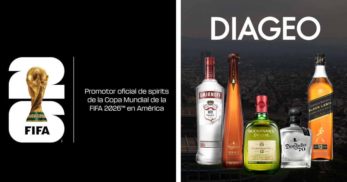 Diageo será promotor oficial de bebidas espirituosas de la Copa Mundial de la FIFA 26™ en Norteamérica, Centroamérica y Sudamérica