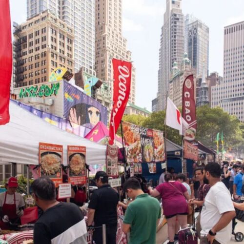 Empresas emergentes locales que participan en el festival gastronómico semanal Smorgasburg Atlanta