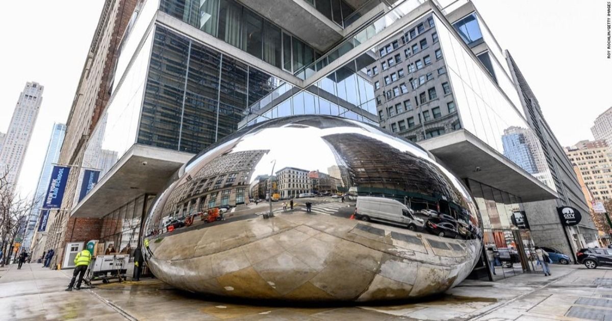 Revelan la esperada escultura "bean" de Nueva York