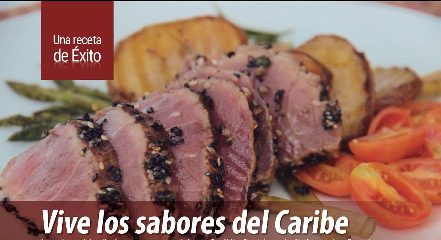 Atún con crunchy de sésamo con aderezo tipo Thai