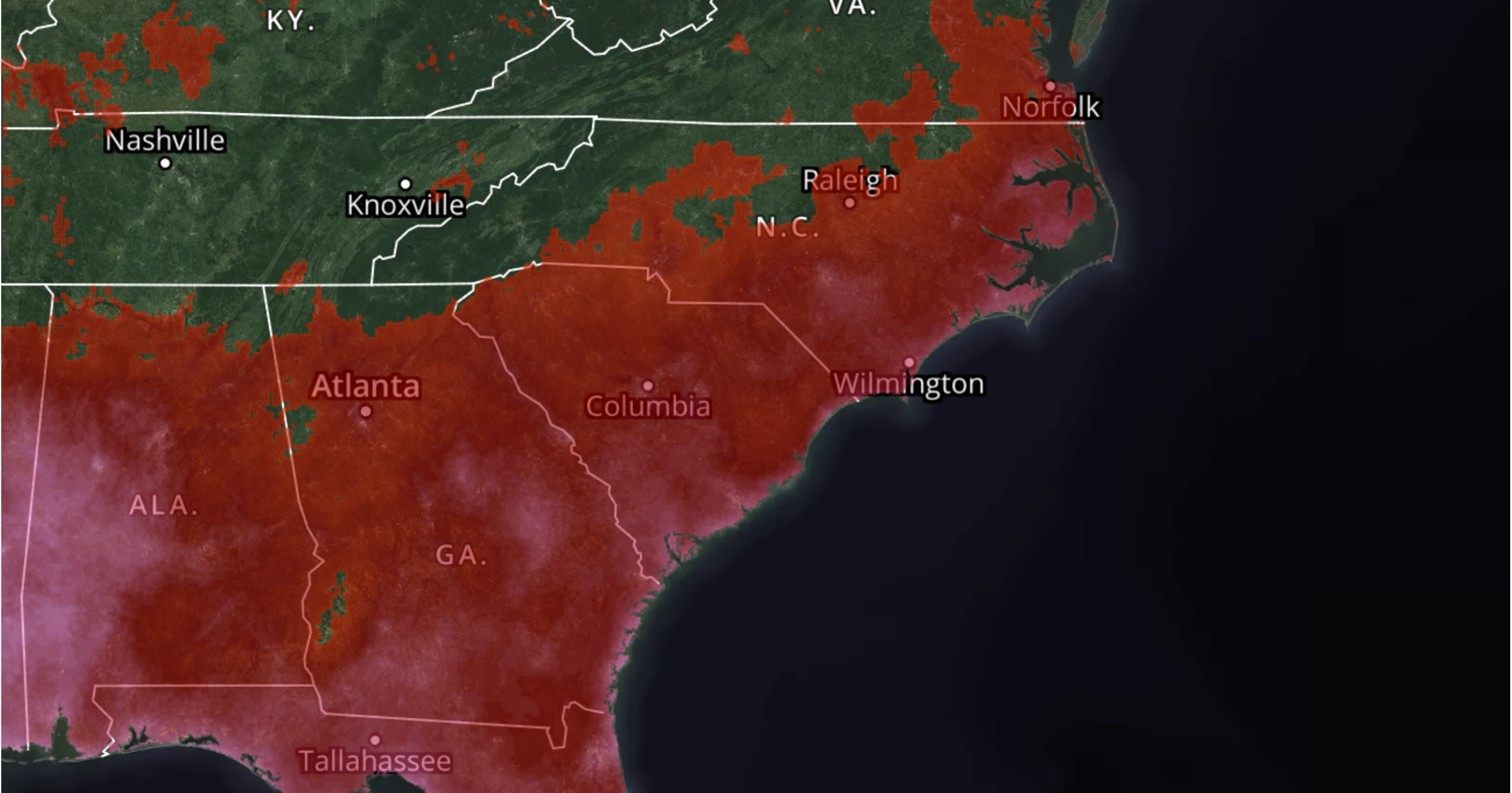 Ciudades de Georgia podrían registrar sensaciones térmicas por encima de los 110 grados este domingo